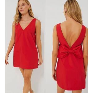 Tukernuck Hyacinth House Red Bow Bella Mini Dress Size S